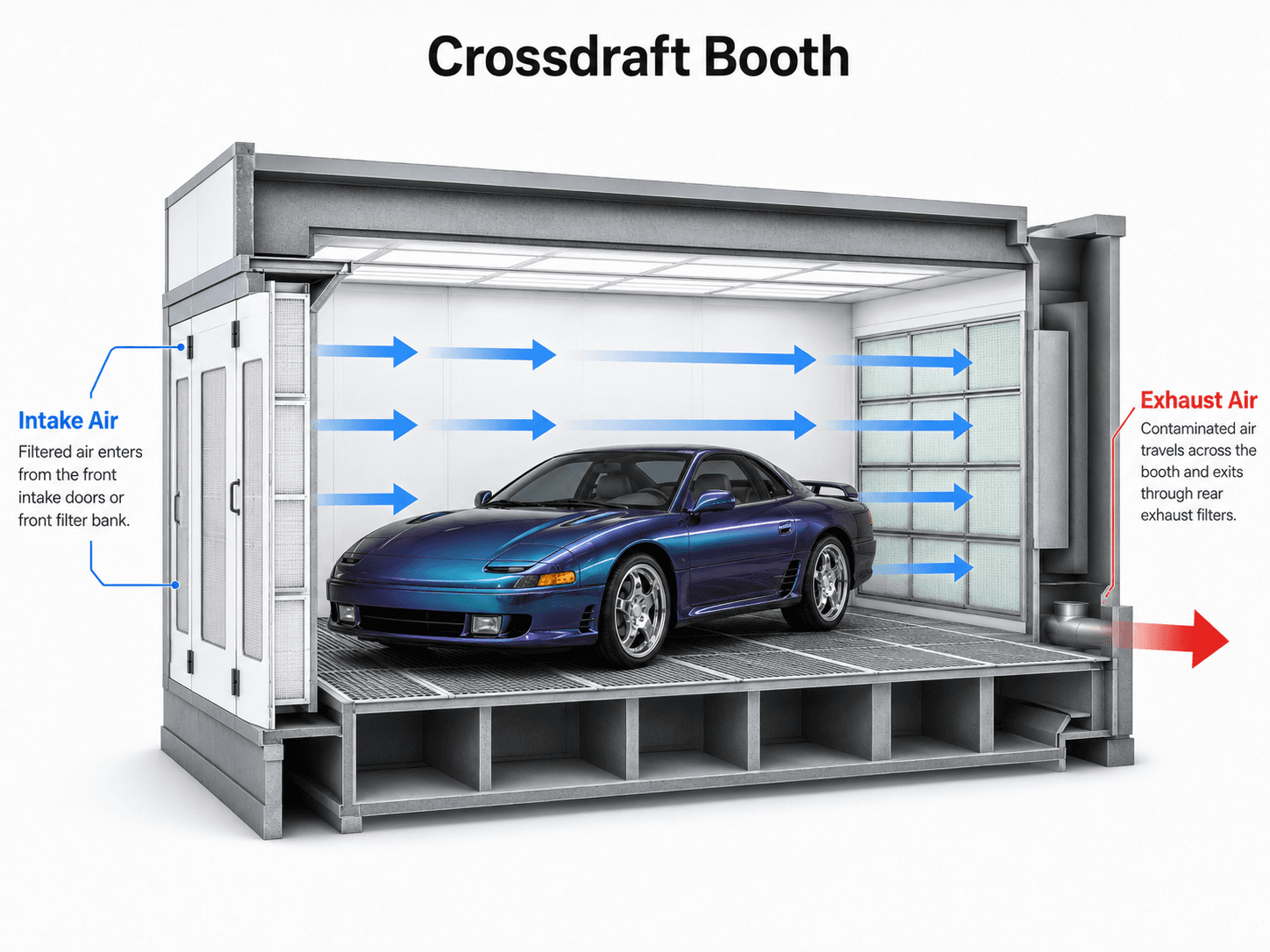 Crossdraft booth diagram