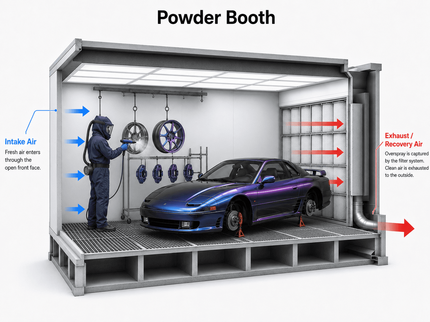 Powder booth booth diagram