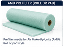 Pleated AMU pre-filter panel
